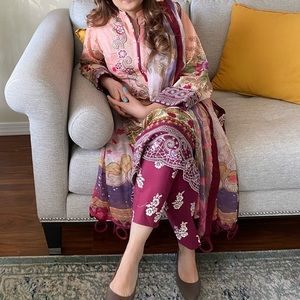 Pakistani designer 3 piece suit